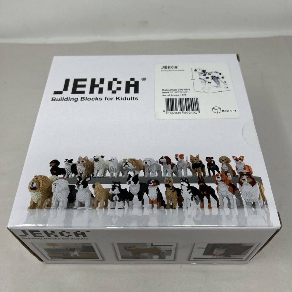JEKCA Building Blocks Dalmatian 01S-M01 Sculptor 3D Puzzle ST19PT02-M02 Open Box
